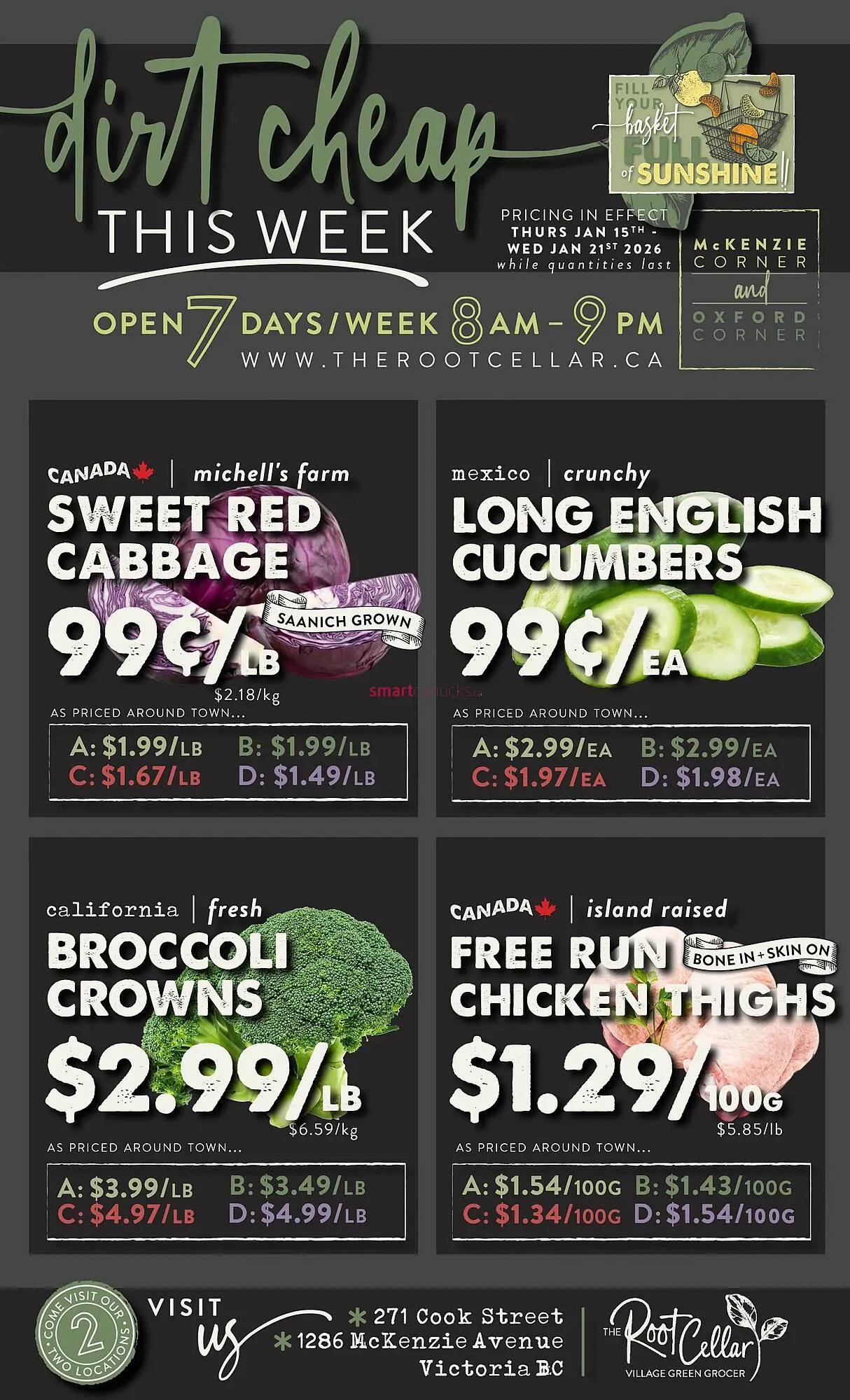 The Root Cellar flyer from January 15 to January 21 2026 - flyer page 1