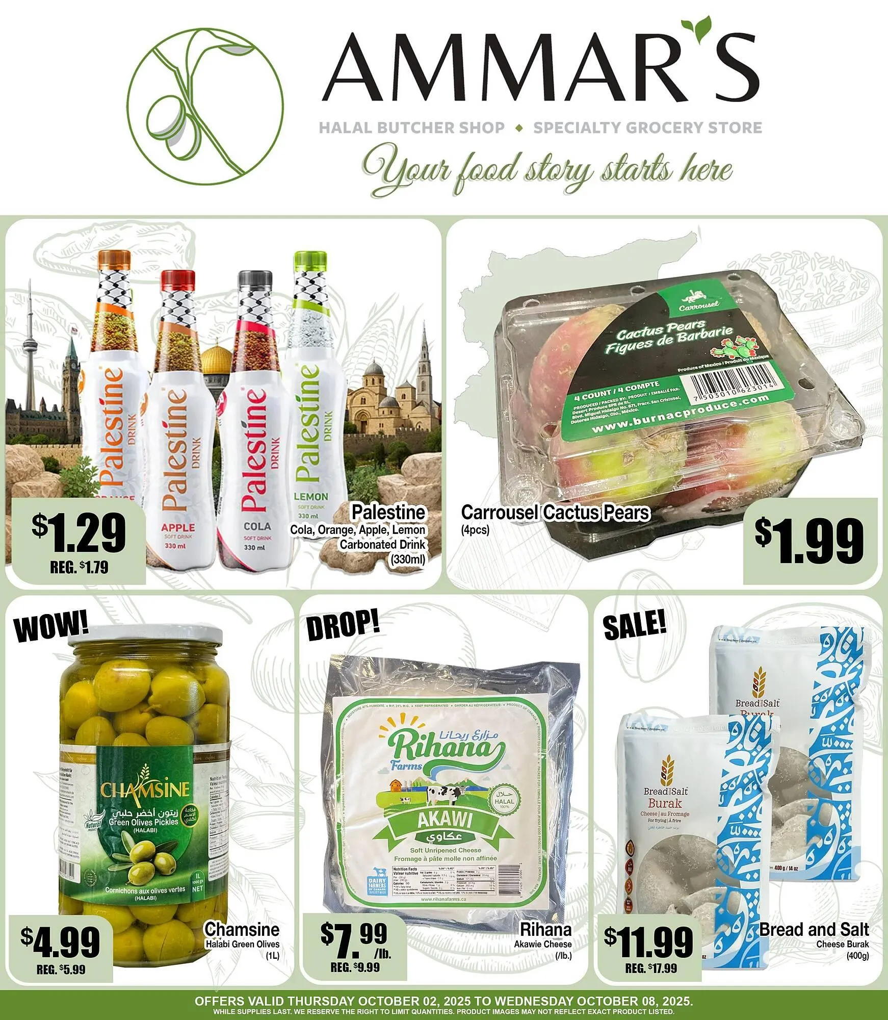 Ammar's Halal Meats flyer from October 2 to October 8 2025 - flyer page 1