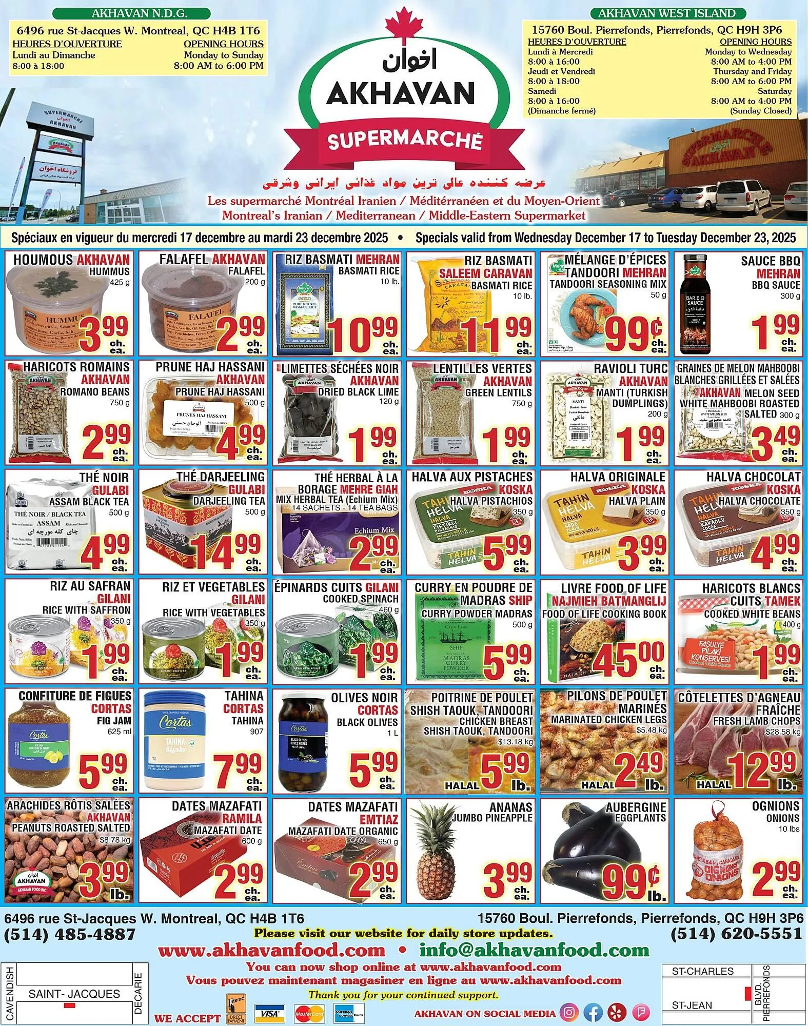 Akhavan flyer from December 17 to December 23 2025 - flyer page 1