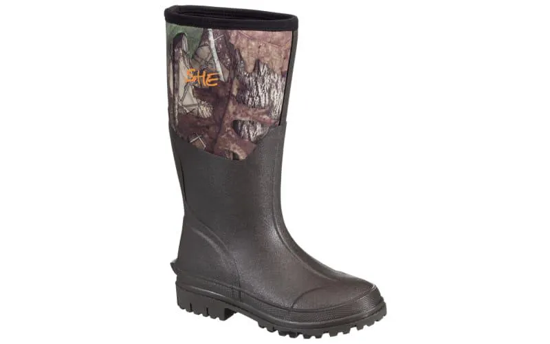 SHE Outdoor Camo Utility Waterproof Rubber Boots for Ladies