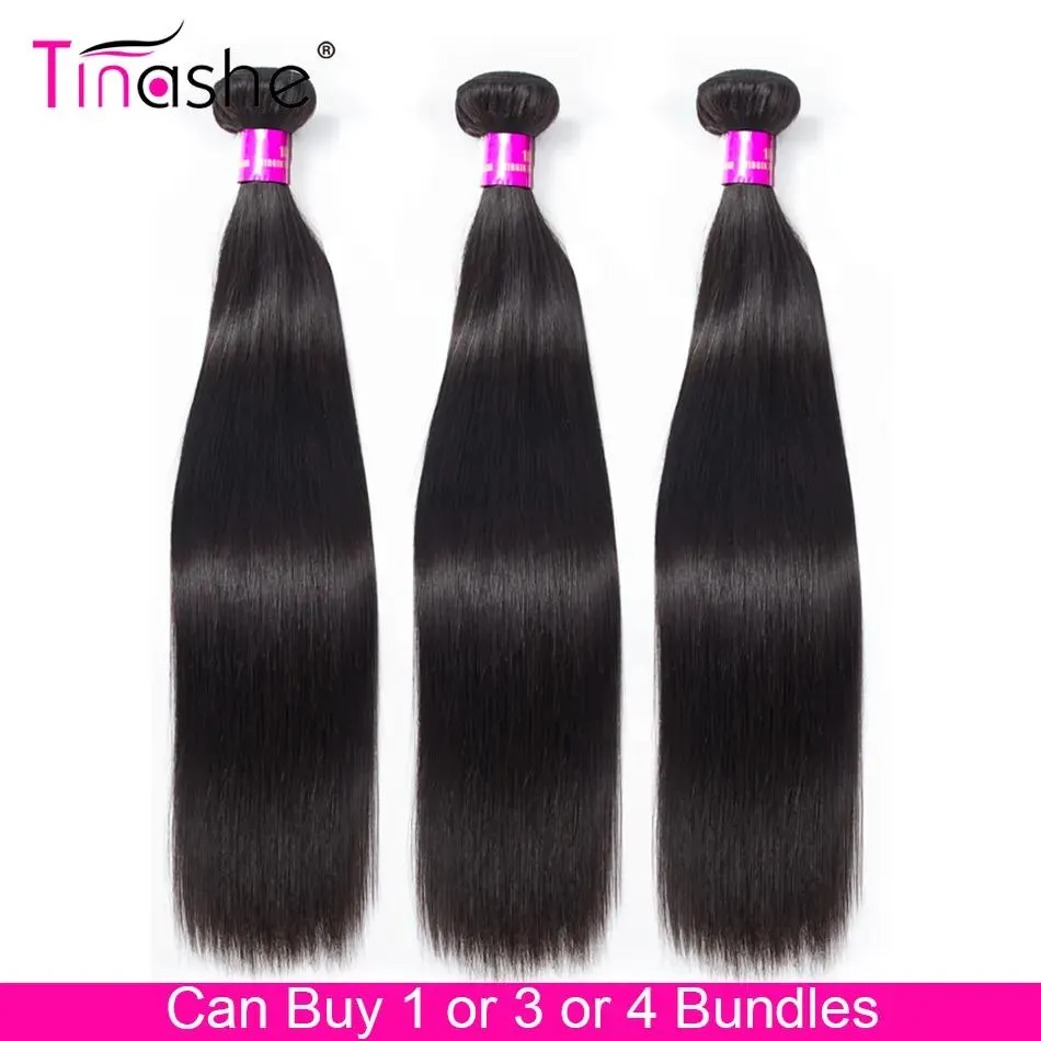 Tinashe Hair Brazilian Straight Hair Bundles 100% Human Hair Weave Bundles Can Buy 1/3/4 Bundles 8-30 inch Remy Hair Extensions