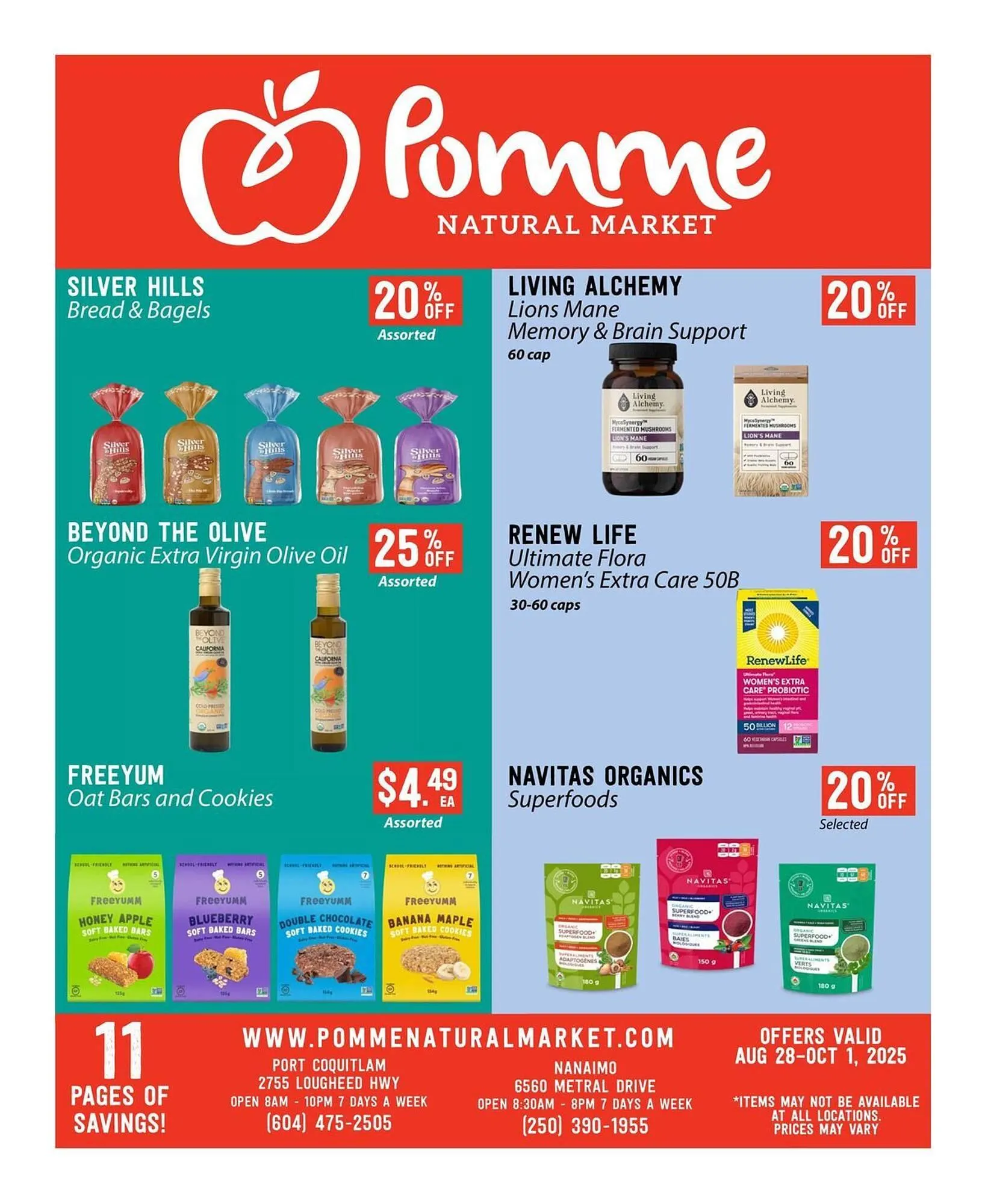 Pomme Natural Market flyer from September 3 to October 1 2025 - flyer page 1
