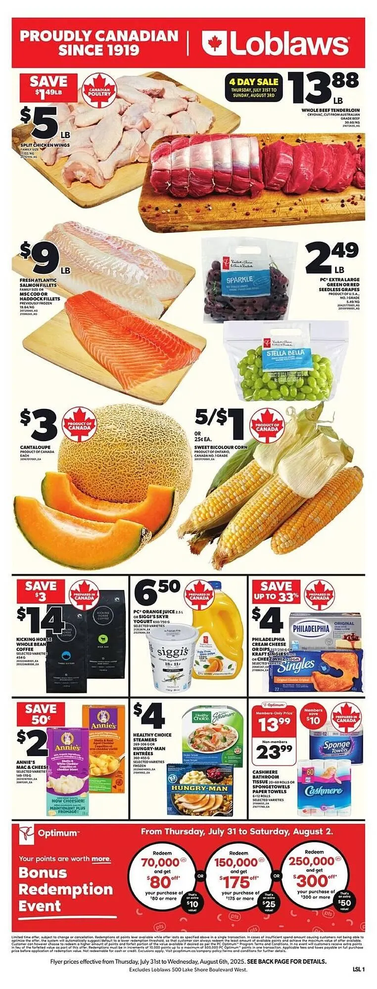 Loblaws flyer from July 31 to August 7 2025 - flyer page 1