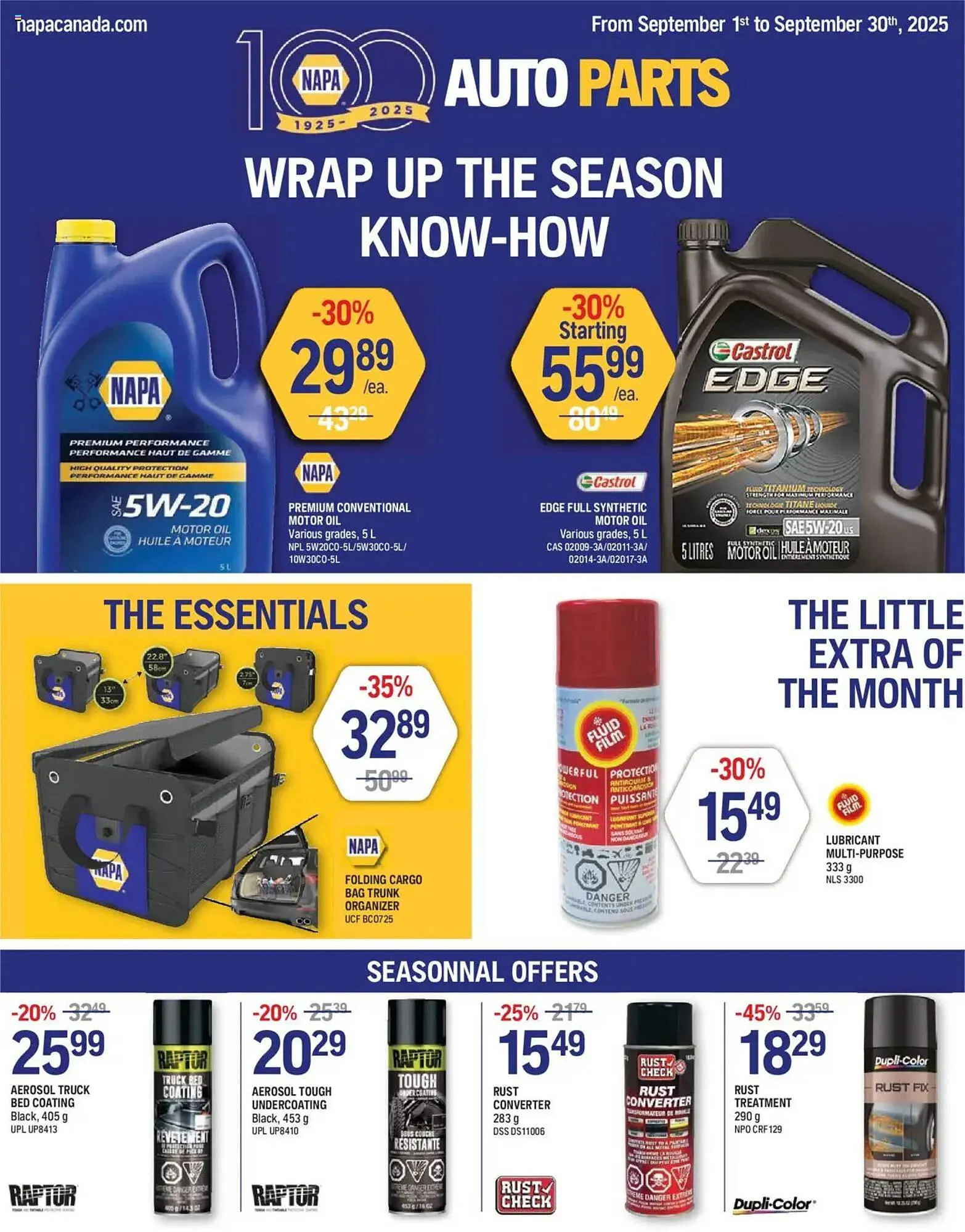 NAPA Auto Parts flyer - 1