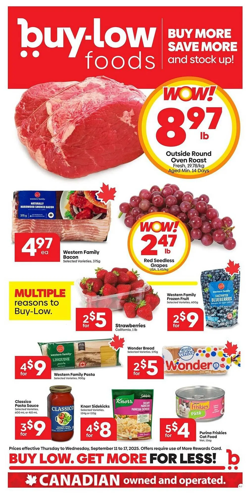 Buy-Low Foods flyer from September 11 to September 17 2025 - flyer page 1