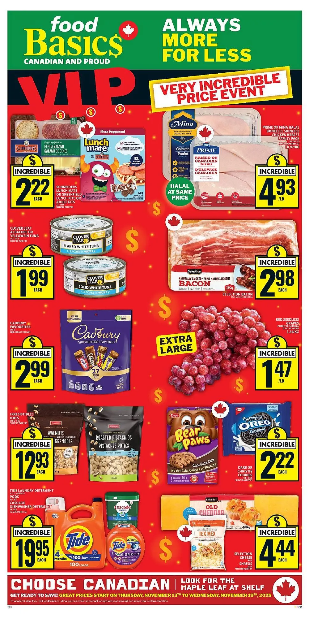 Food Basics flyer from November 13 to November 19 2025 - flyer page 1