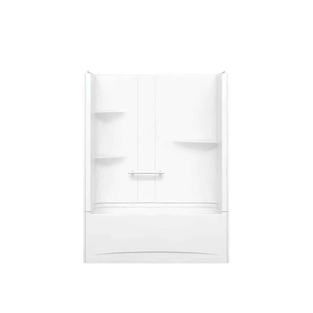 Camelia 60L x 32W x 79H in. 2-in-1 Tub Shower Kit - Shower Stall with Left Drain Bathtub and Bathtub Wall Surround (No Door)