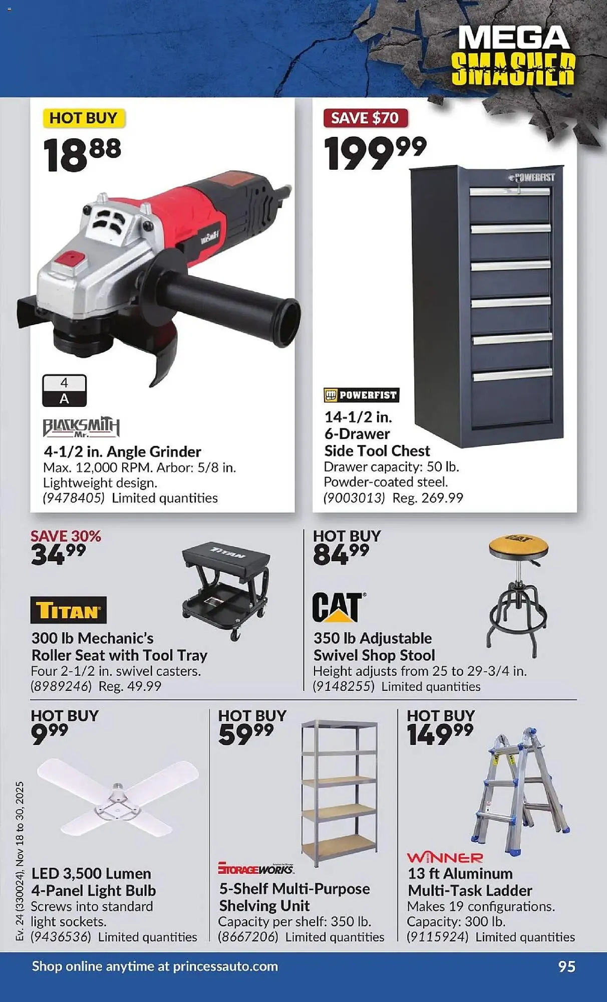 Princess Auto flyer from November 18 to December 1 2025 - flyer page 108