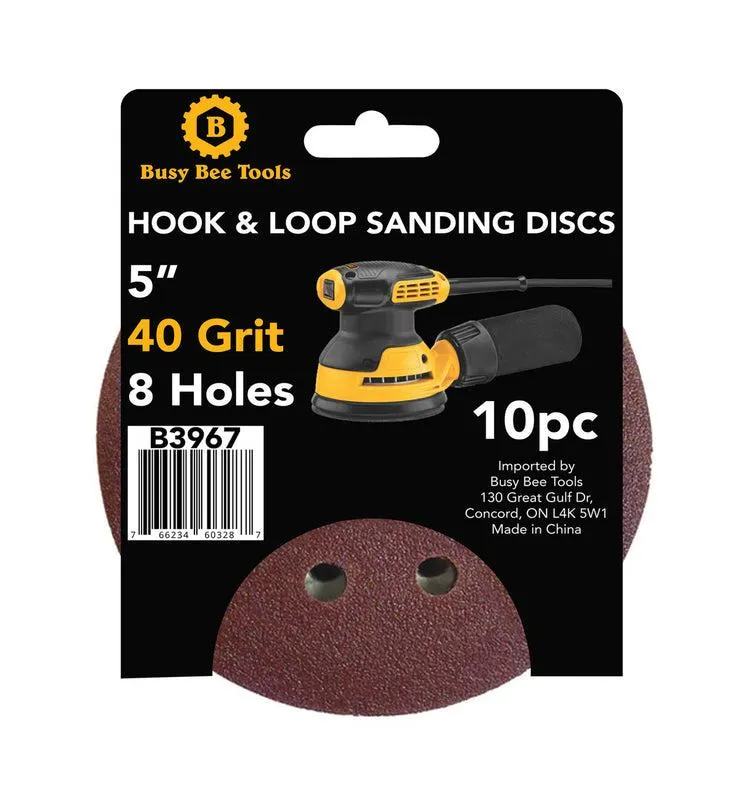 5" SANDING DISC 10PC 40G