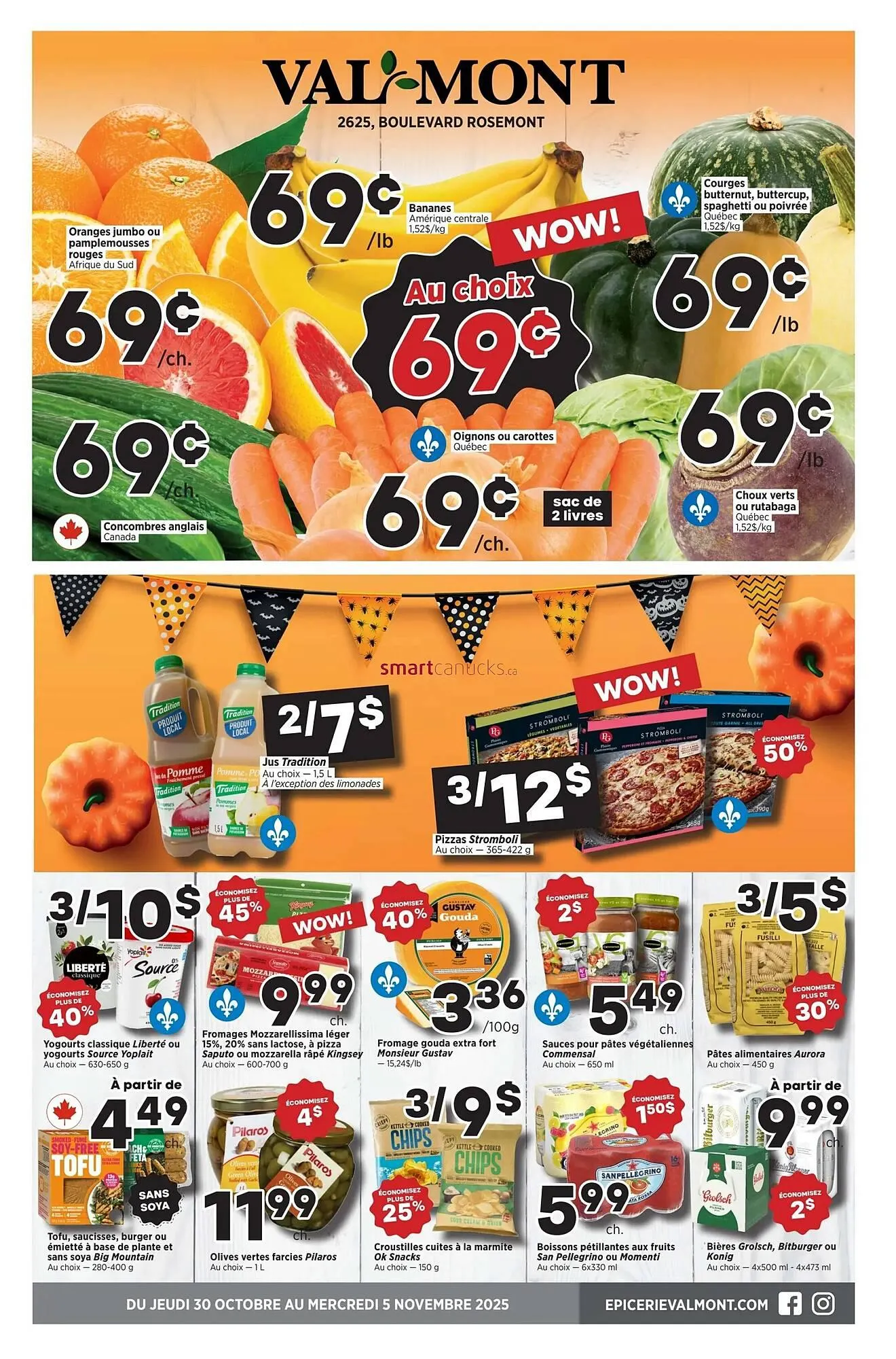 Val-Mont flyer from October 30 to November 5 2025 - flyer page 1