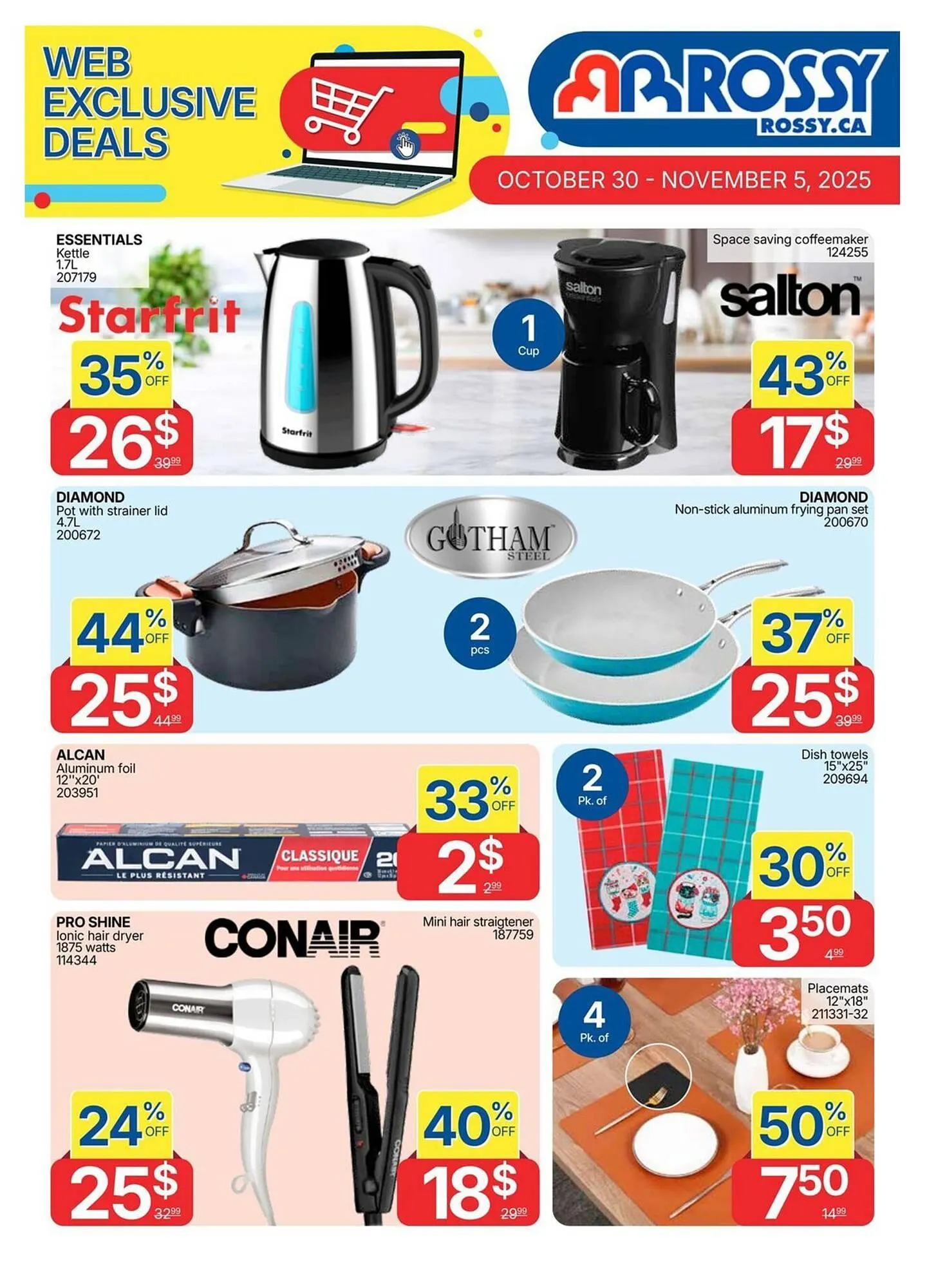 Rossy flyer from October 30 to November 5 2025 - flyer page 1