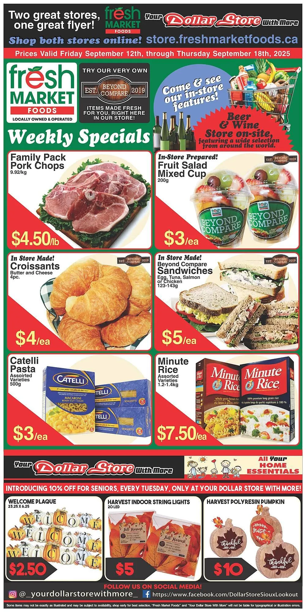 Fresh Market Foods flyer from September 12 to September 18 2025 - flyer page 1