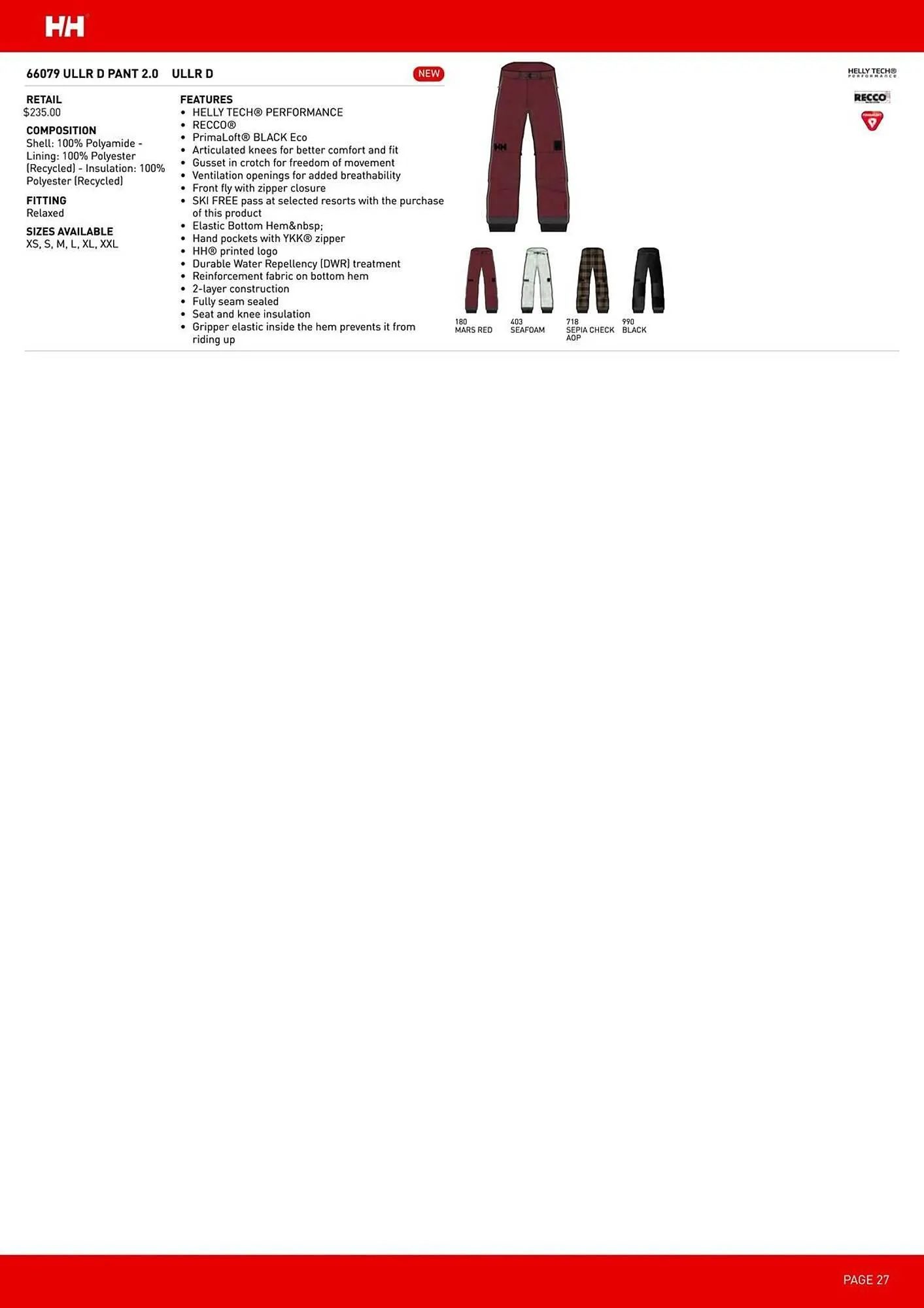 Helly Hansen flyer from September 11 to February 28 2026 - flyer page 27