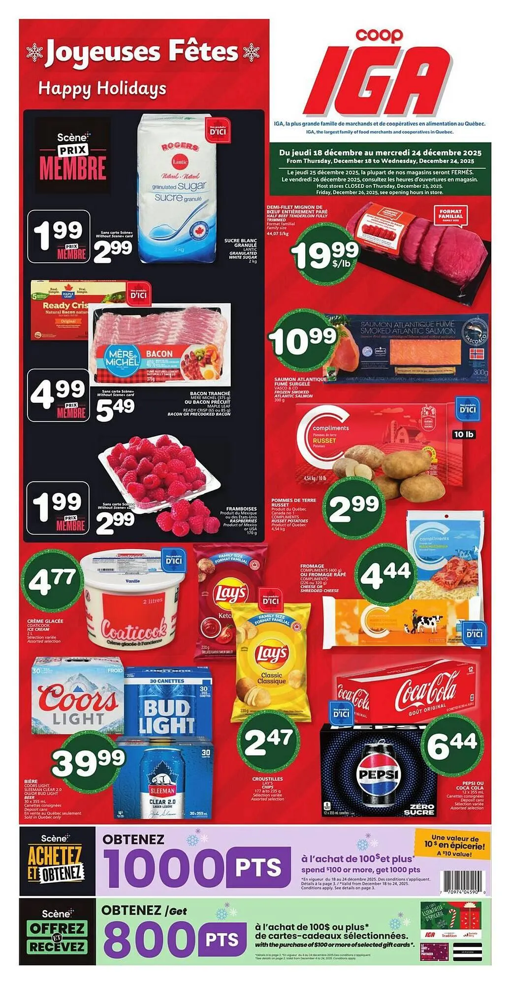 IGA flyer from December 18 to December 24 2025 - flyer page 1
