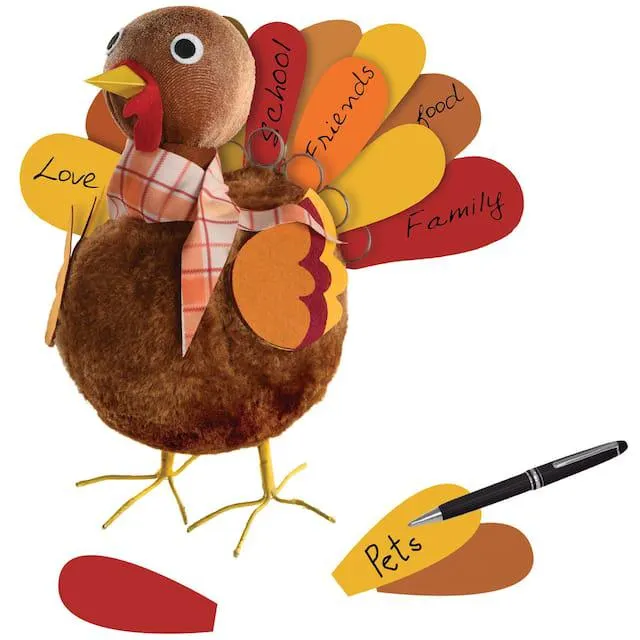 Turkey Customizable DIY Fabric Tabletop Centrepiece, Brown/Orange, 9.5-in, Indoor Decoration for Thanksgiving