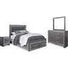 Lodanna 6 Piece Storage Platform Bedroom - Gray