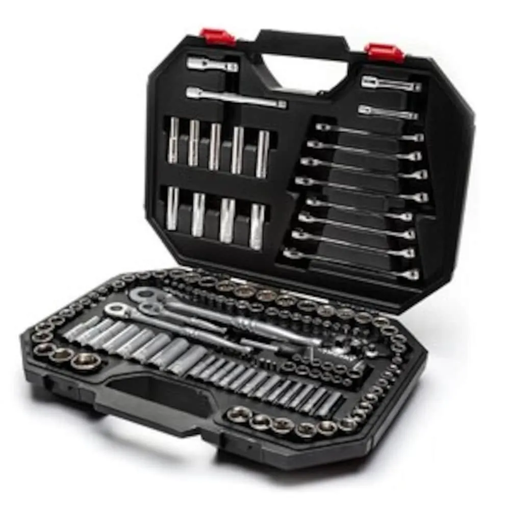 1/4 in., 3/8 in., and 1/2 in. Drive SAE and Metric Mechanics Tool Set with Storage Case (149-Piece)