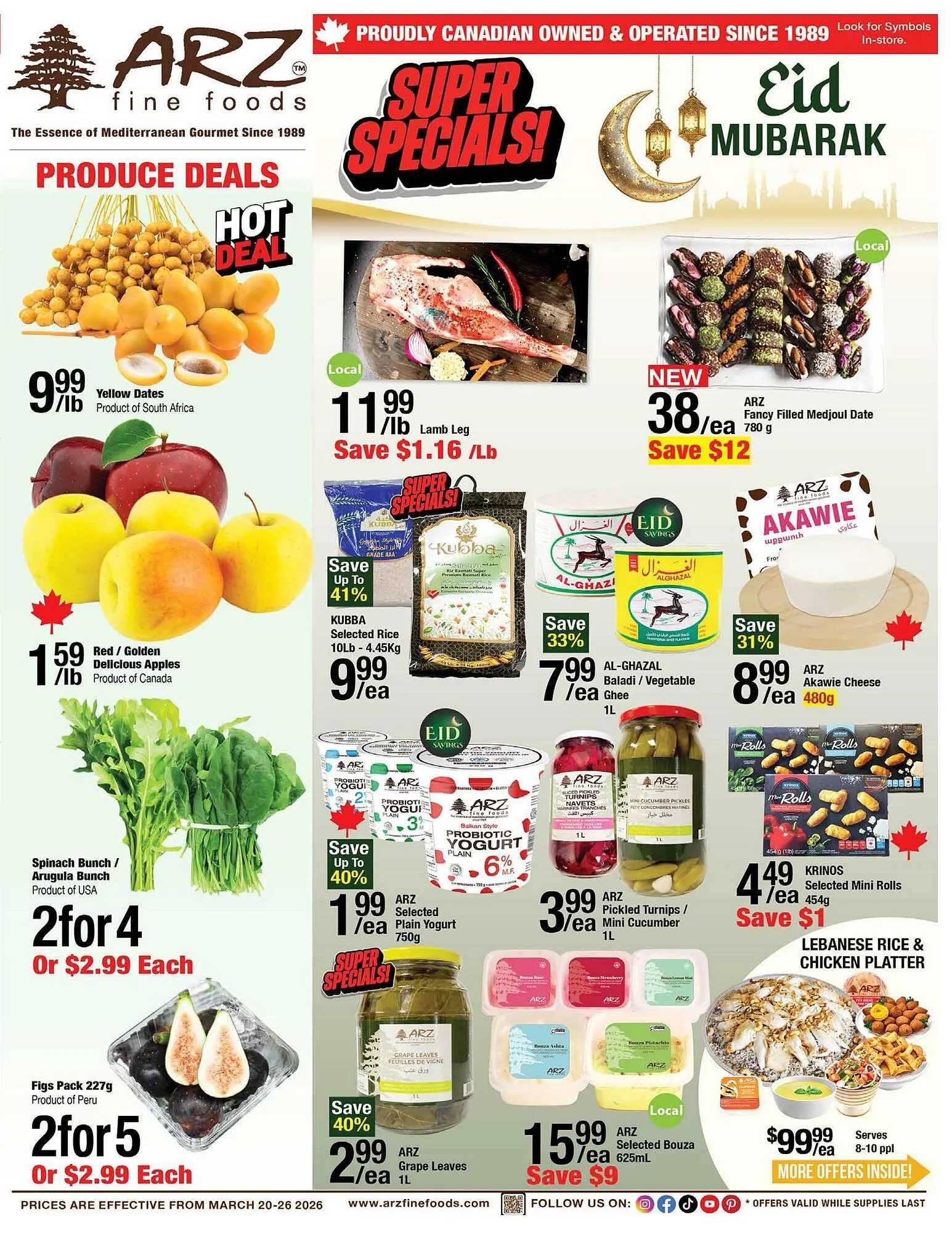 Arz Fine Foods flyer from March 20 to March 26 2026 - flyer page 1