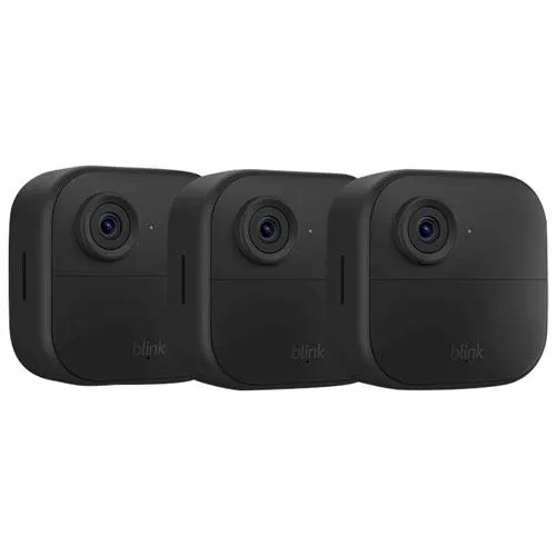 Blink Outdoor 4 Wire-Free 1080p Full HD IP Security Camera System - 3 Pack - Black