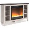 Dorrinson Entertainment Unit with Fireplace - Two-tone