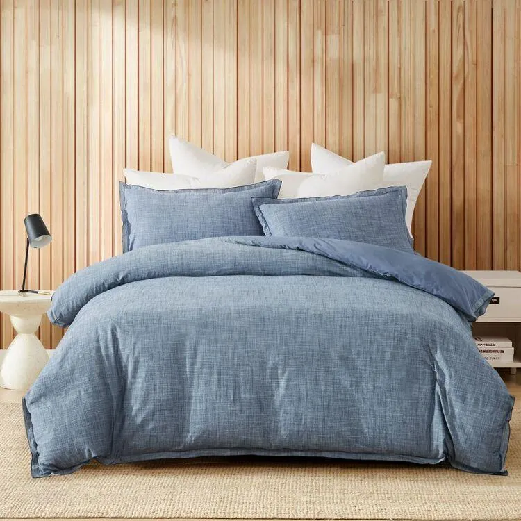 KOO Chambray Cotton Quilt Cover Set Denim