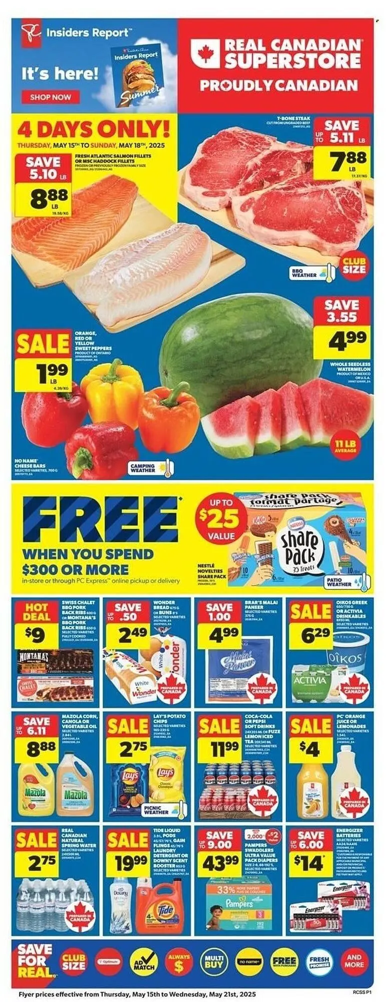 Real Canadian Superstore flyer from May 15 to May 21 2025 - flyer page 1