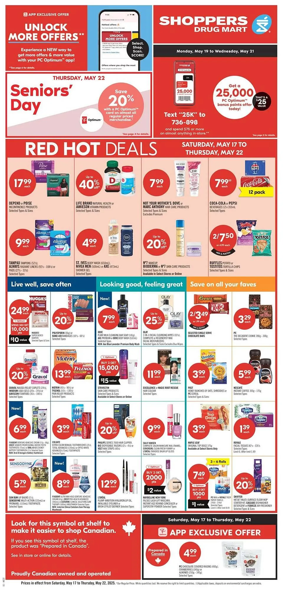 Shoppers Drug Mart flyer from May 16 to May 23 2025 - flyer page 1