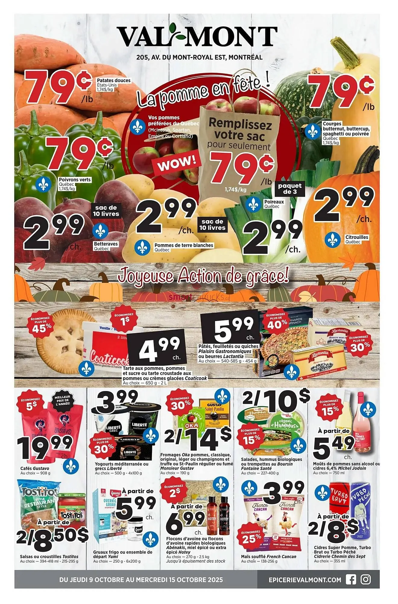 Val-Mont flyer from October 9 to October 15 2025 - flyer page 1