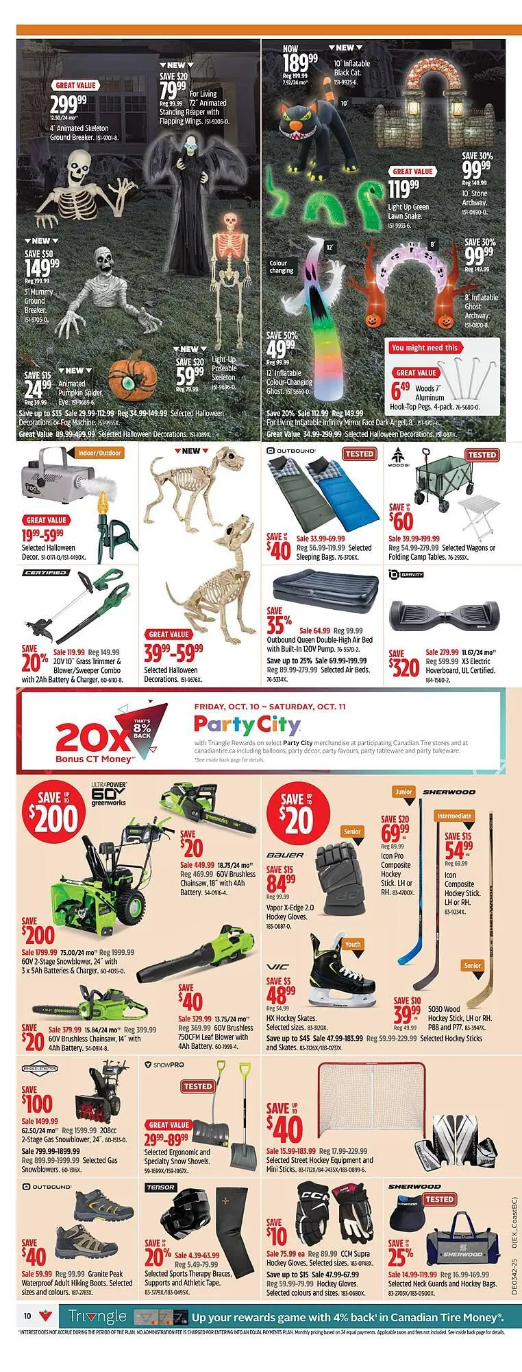 Canadian Tire flyer from October 9 to October 15 2025 - flyer page 10