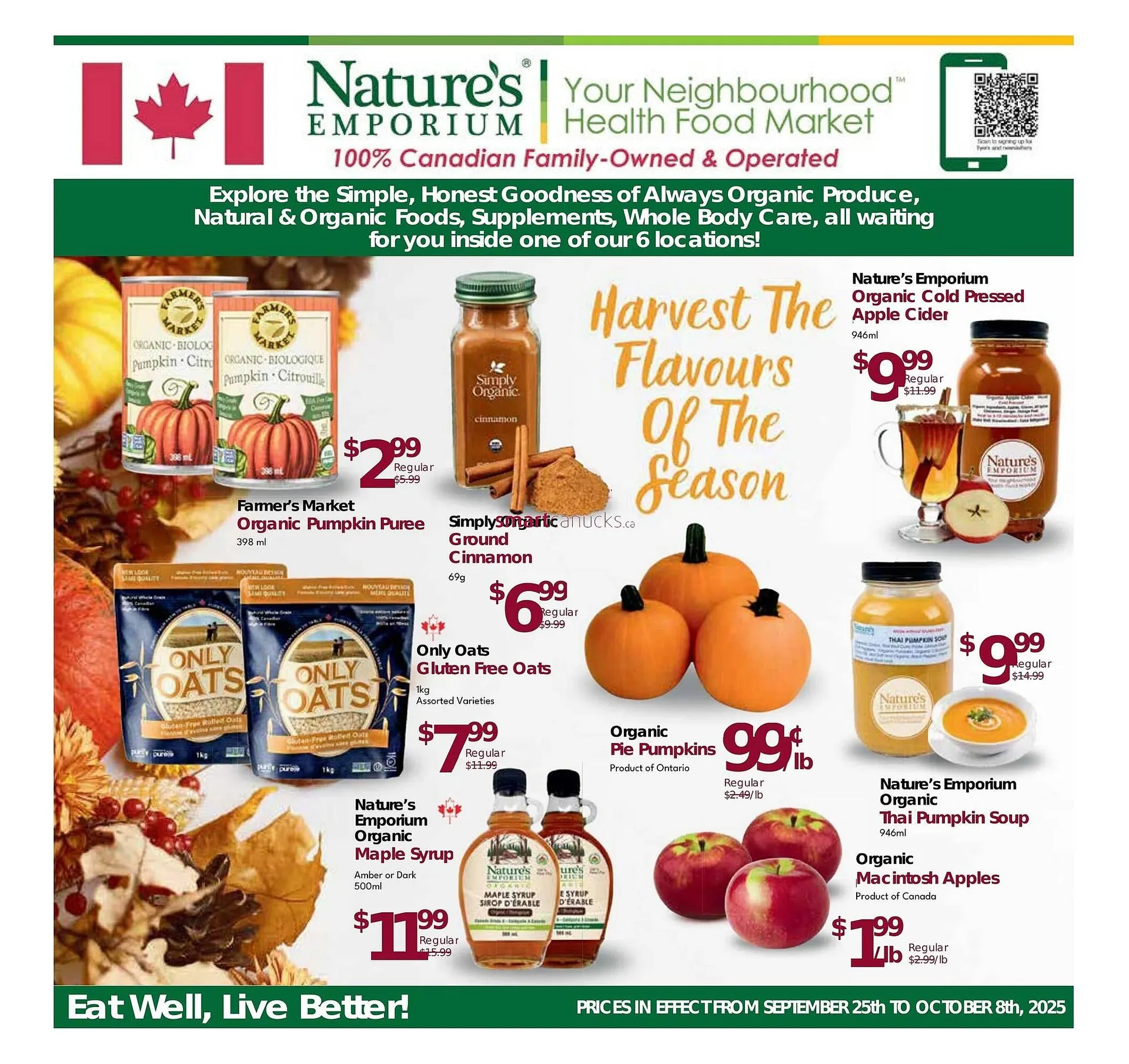 Nature's Emporium flyer from September 25 to October 1 2025 - flyer page 1