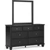 Lanolee Dresser and Mirror - Black