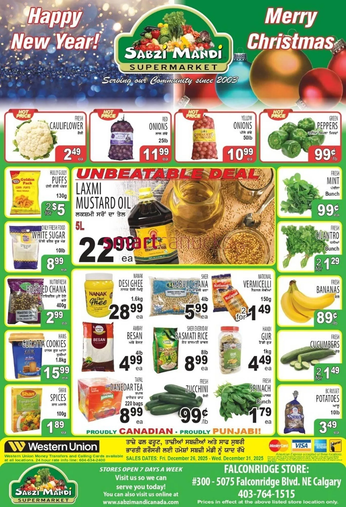 Sabzi Mandi Supermarket flyer from December 26 to December 31 2025 - flyer page 1