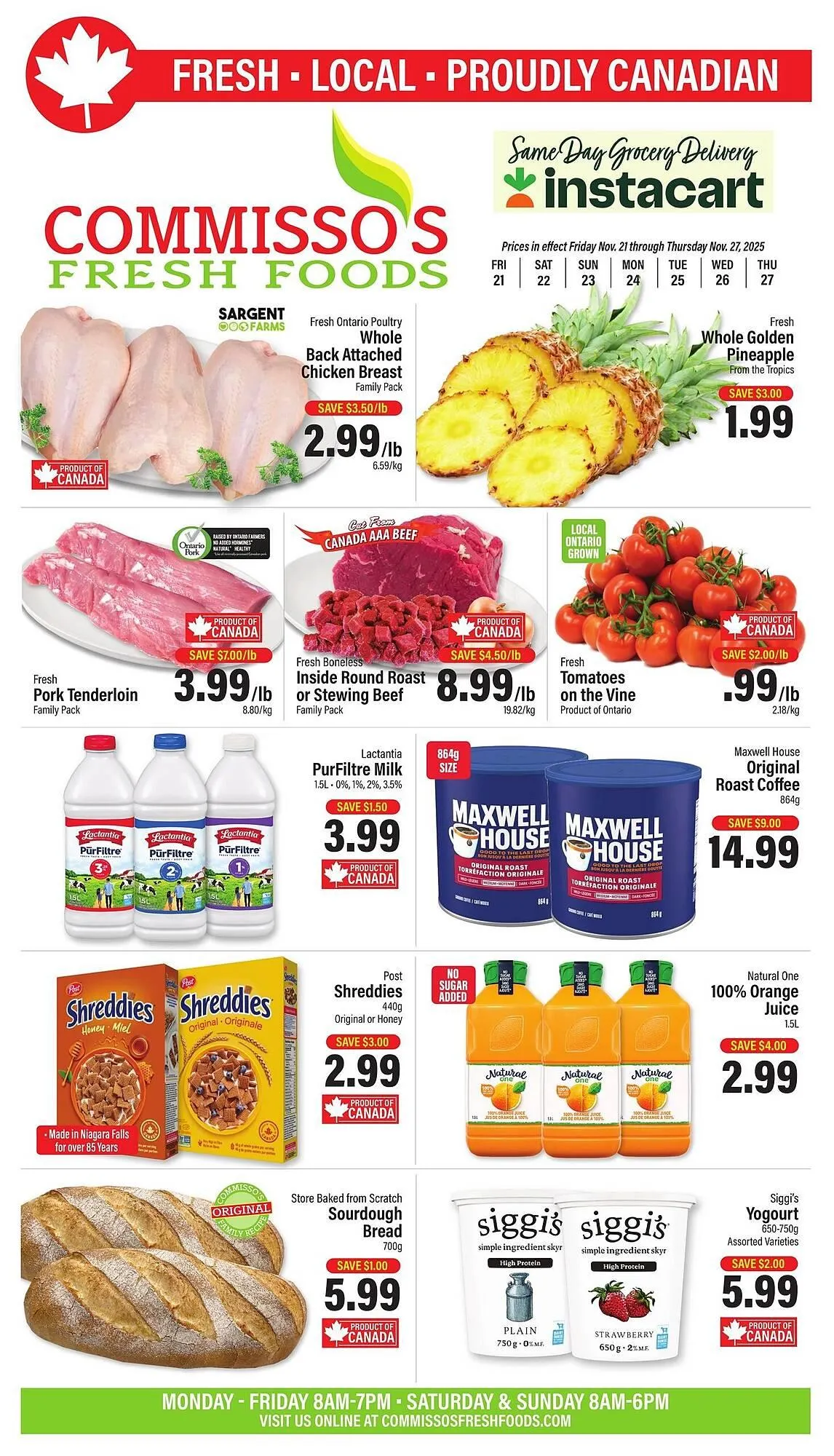 Commisso's Fresh Foods flyer from November 21 to November 27 2025 - flyer page 1