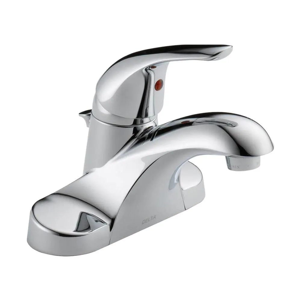 Foundations 4 in. Centerset Single Handle Lever Bathroom Sink Faucet Standard Flow in Chrome