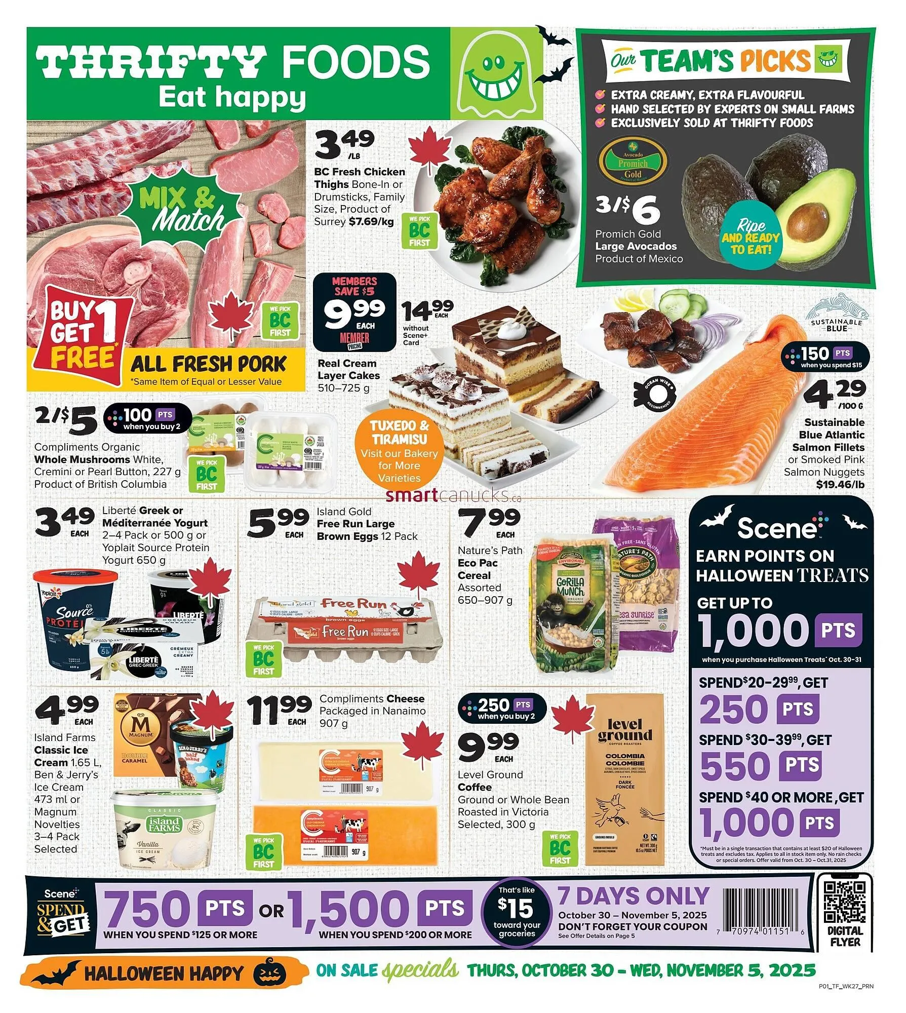 Thrifty Foods flyer from October 30 to November 5 2025 - flyer page 1
