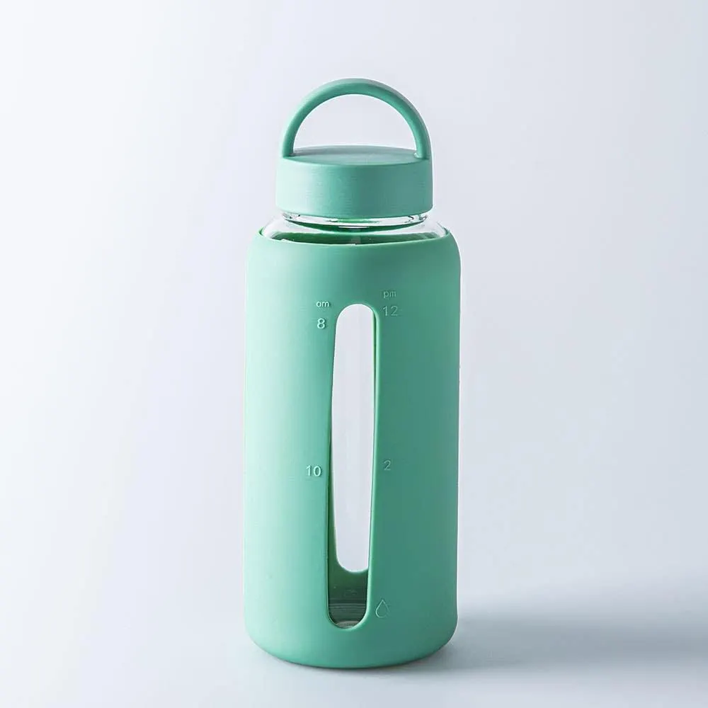 KSP Aura Glass Water Bottle with Silicone (Light Green)