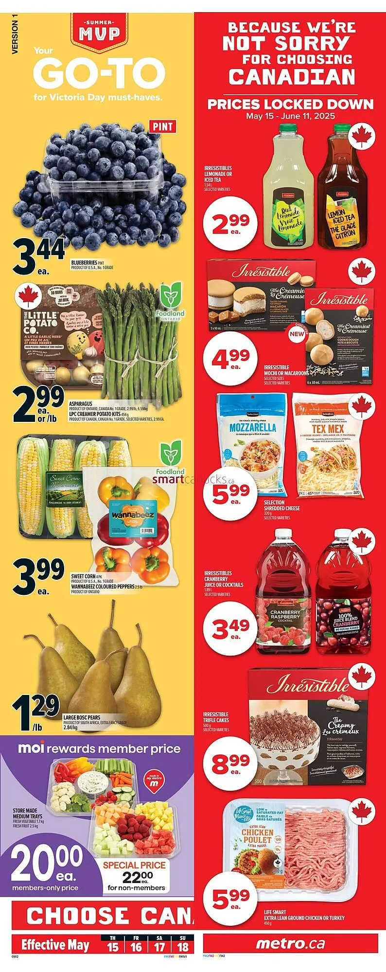 Metro flyer from May 15 to May 18 2025 - flyer page 1