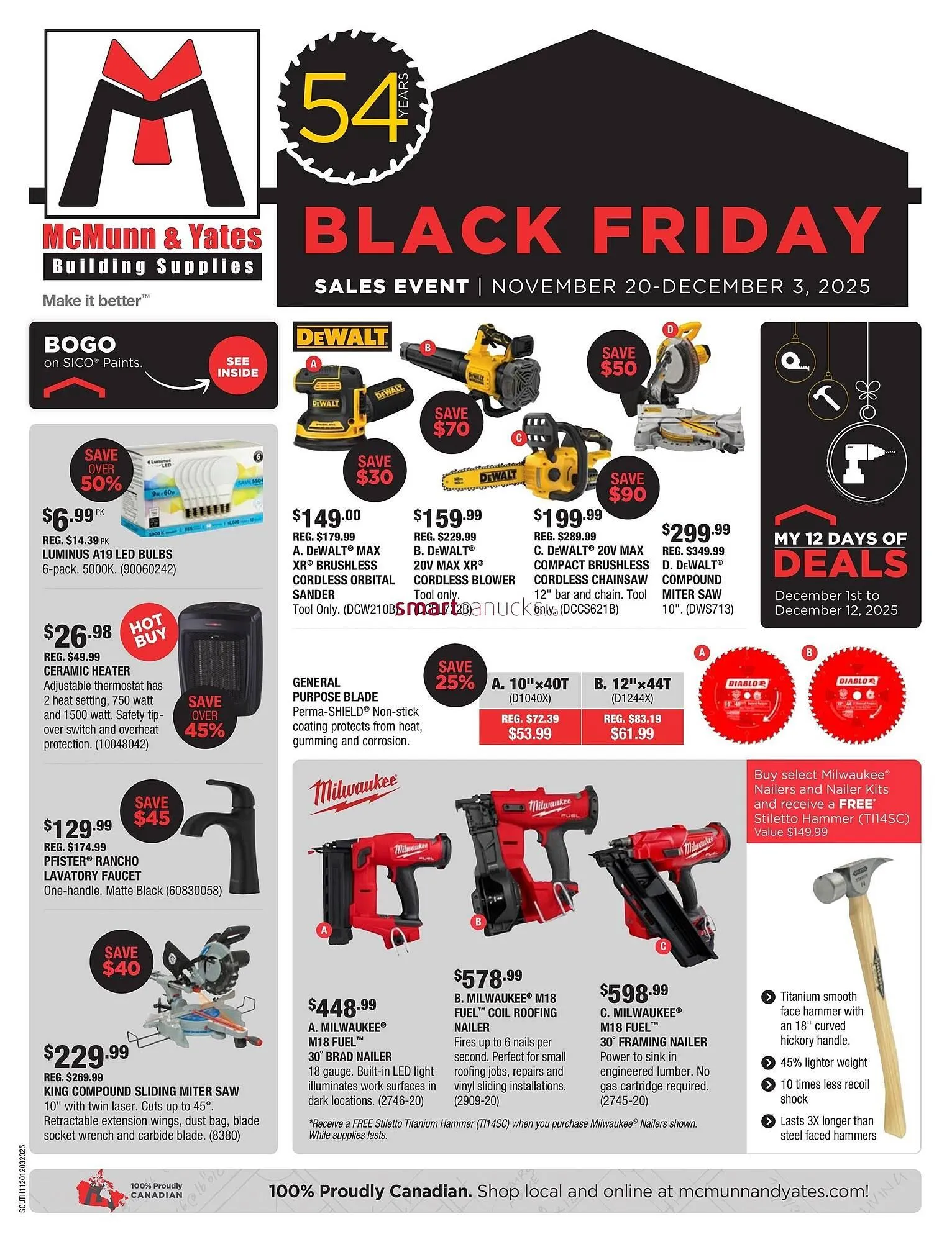 McMunn & Yates Building Supplies flyer from November 20 to November 26 2025 - flyer page 1