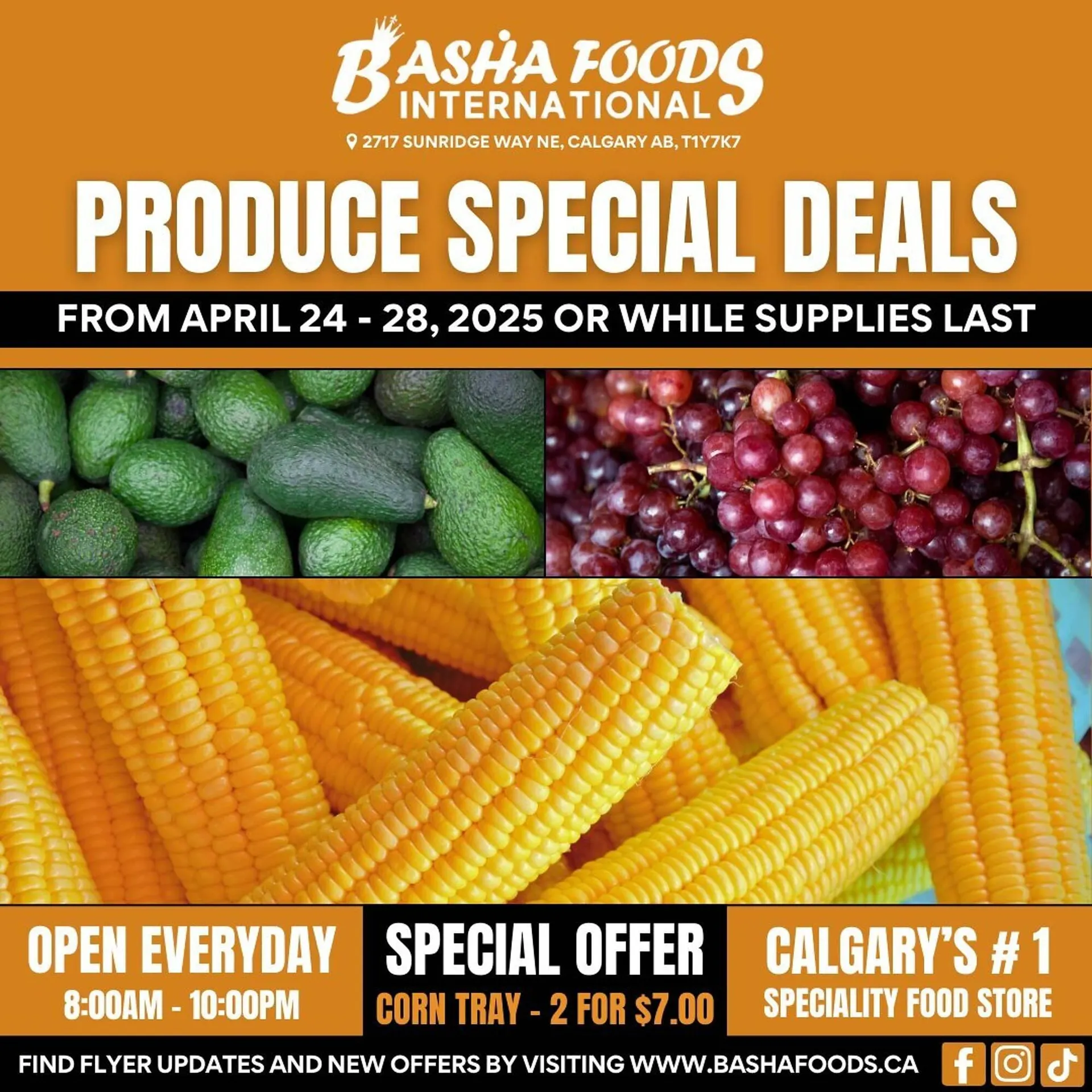 Basha Foods flyer from April 24 to April 28 2025 - flyer page 1