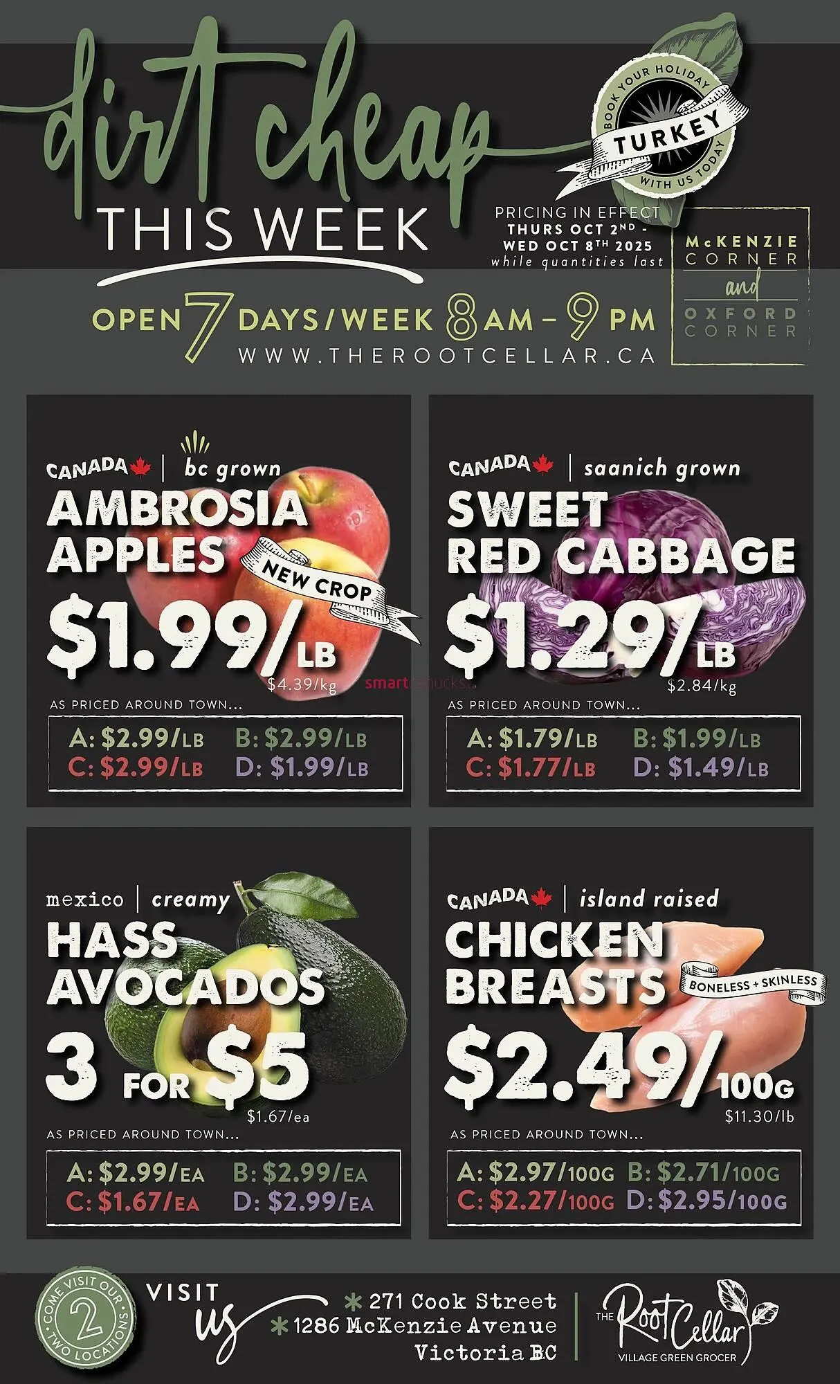 The Root Cellar flyer from October 2 to October 8 2025 - flyer page 1