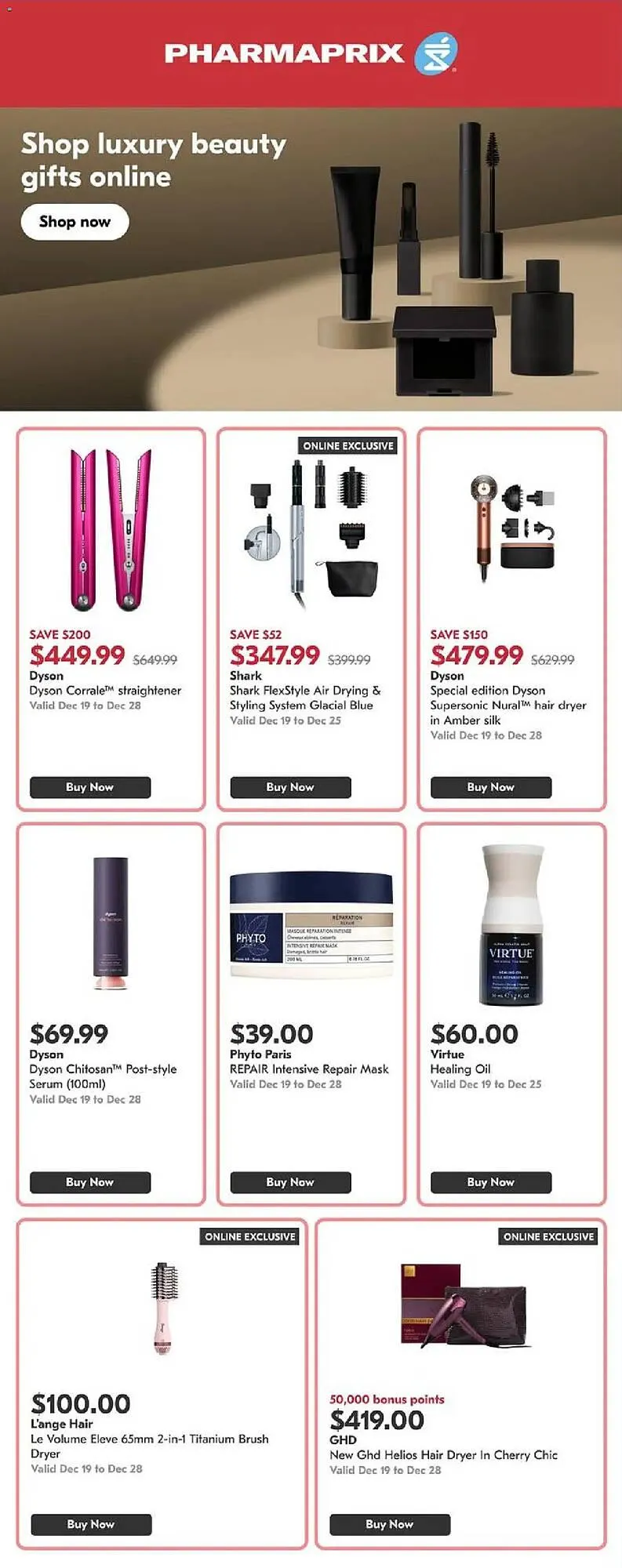 Pharmaprix flyer from December 19 to December 29 2025 - flyer page 1