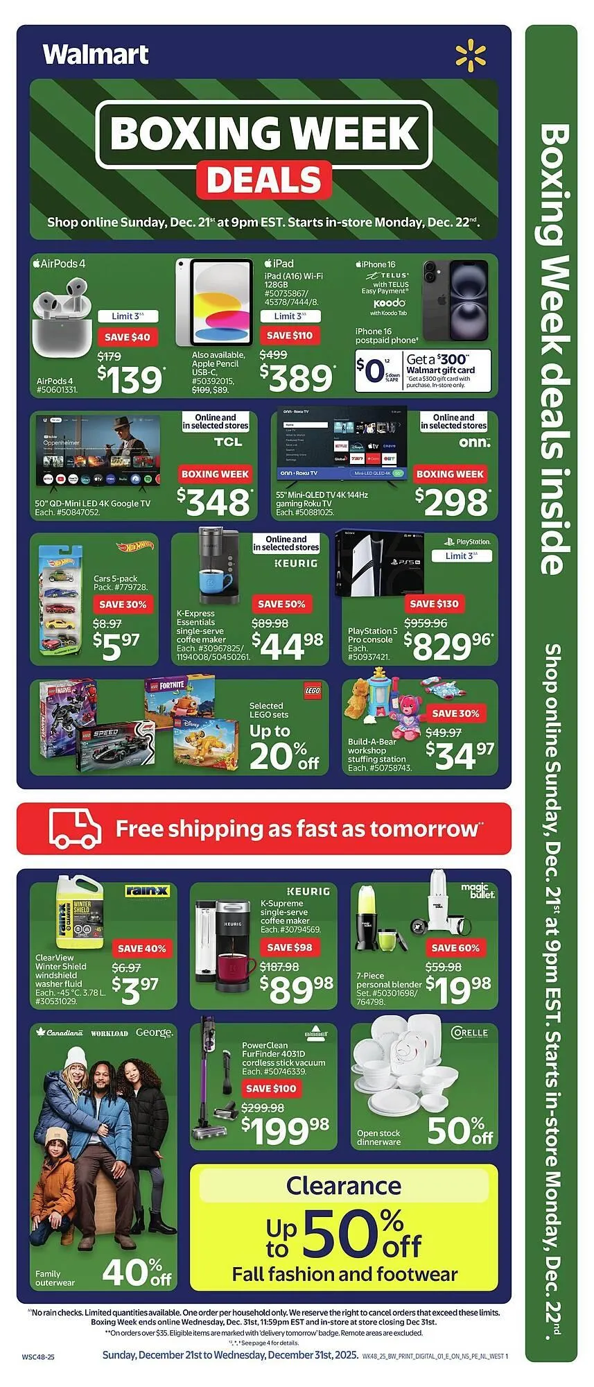 Walmart flyer from December 21 to January 1 2026 - flyer page 1