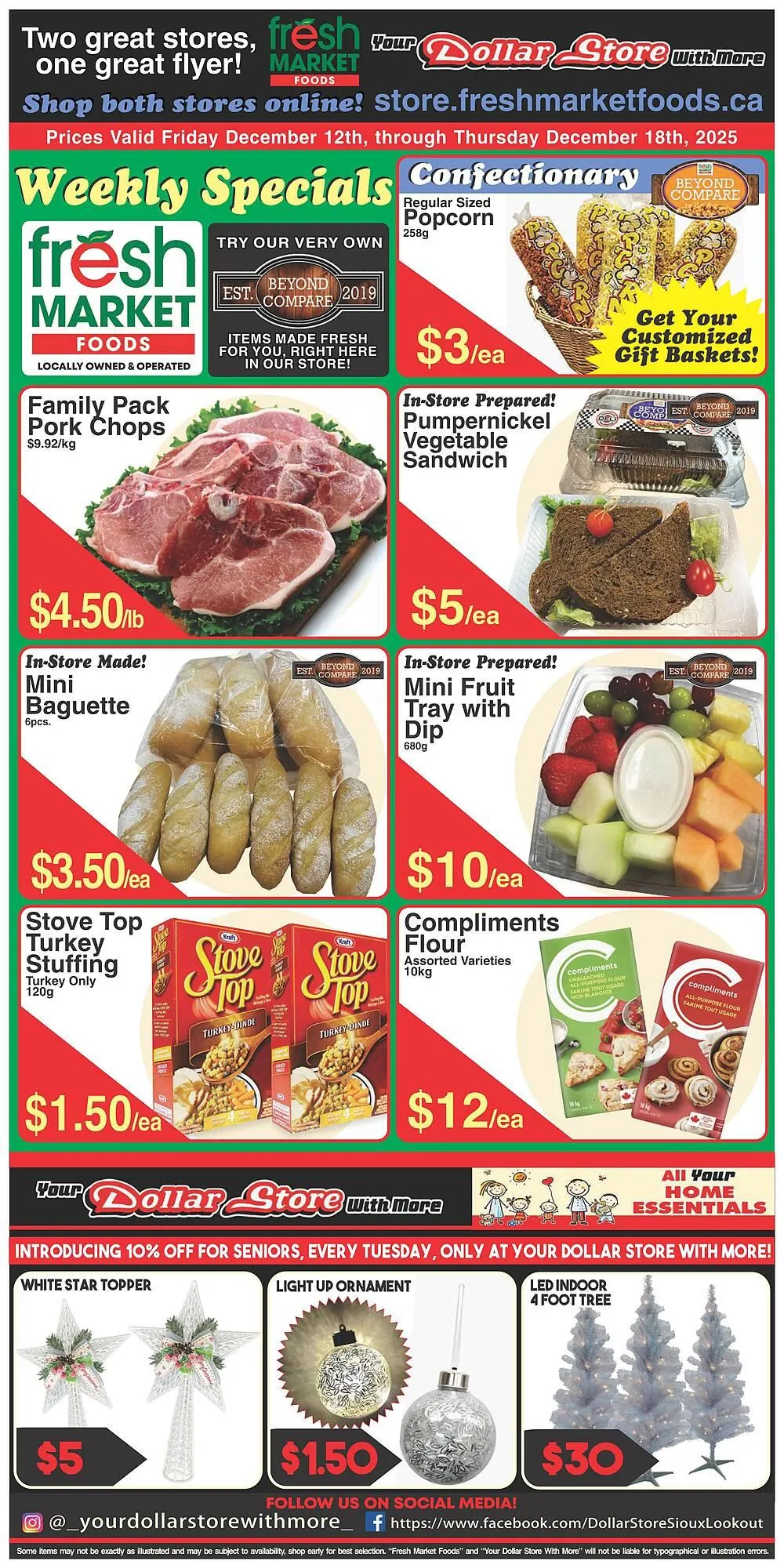 Fresh Market Foods flyer from December 12 to December 18 2025 - flyer page 1