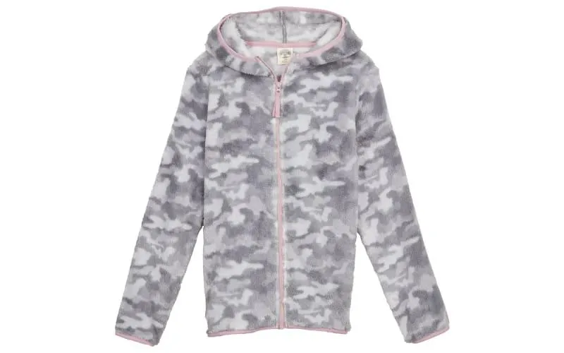 Outdoor Kids Cozy Fleece Full-Zip Long-Sleeve Hoodie for Toddlers or Kids