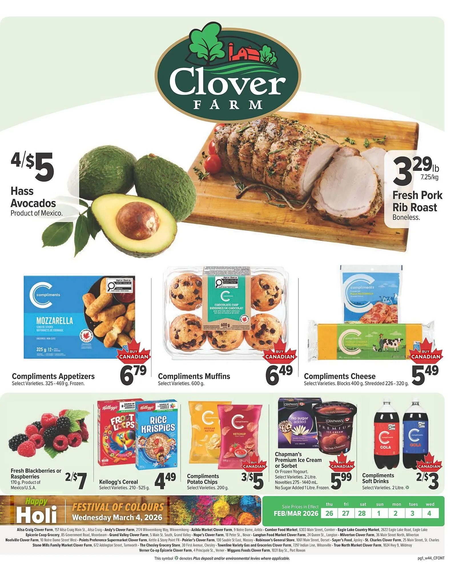 Clover Farm flyer from February 26 to March 4 2026 - flyer page 1