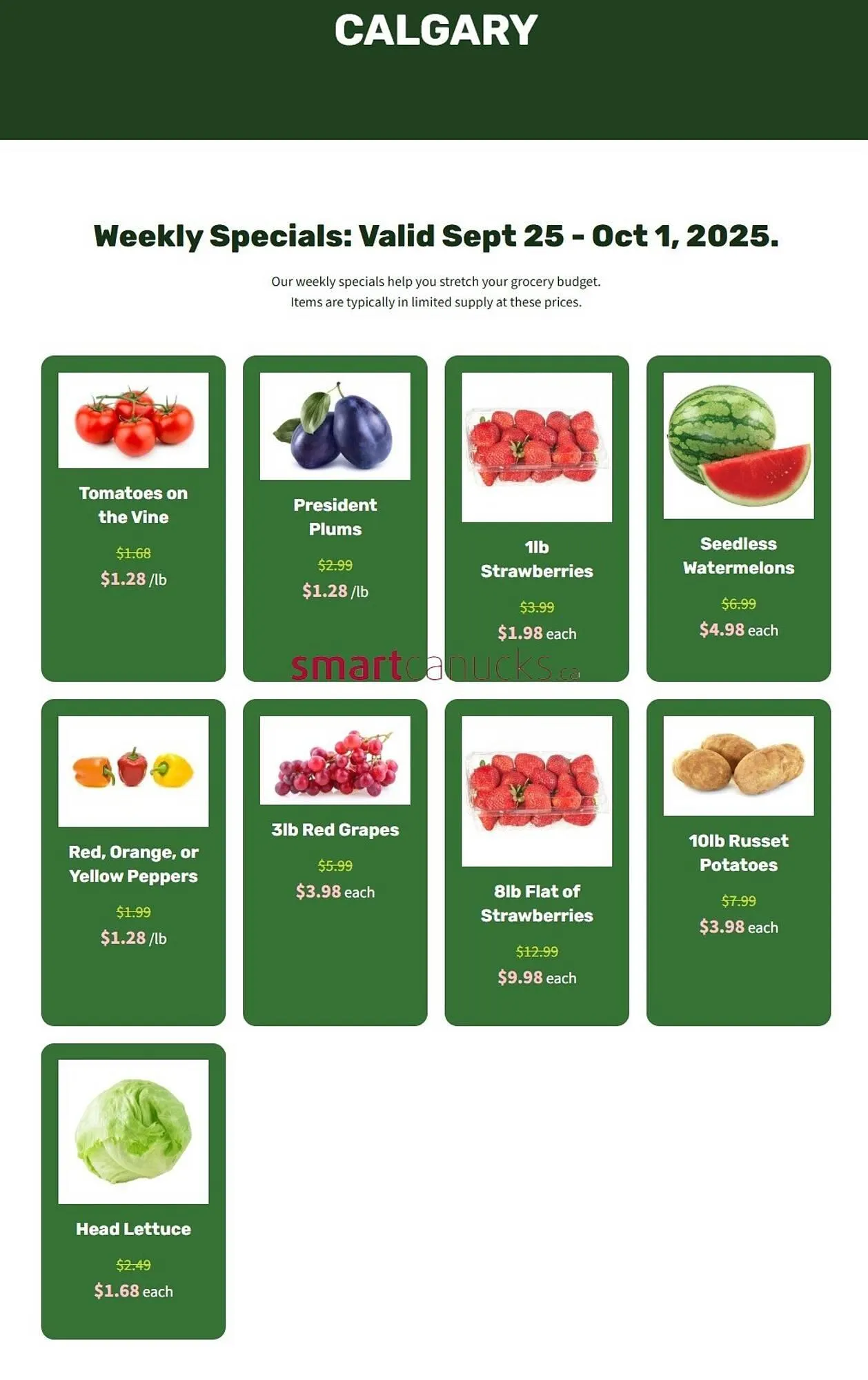 H&W Produce flyer from September 25 to October 1 2025 - flyer page 1