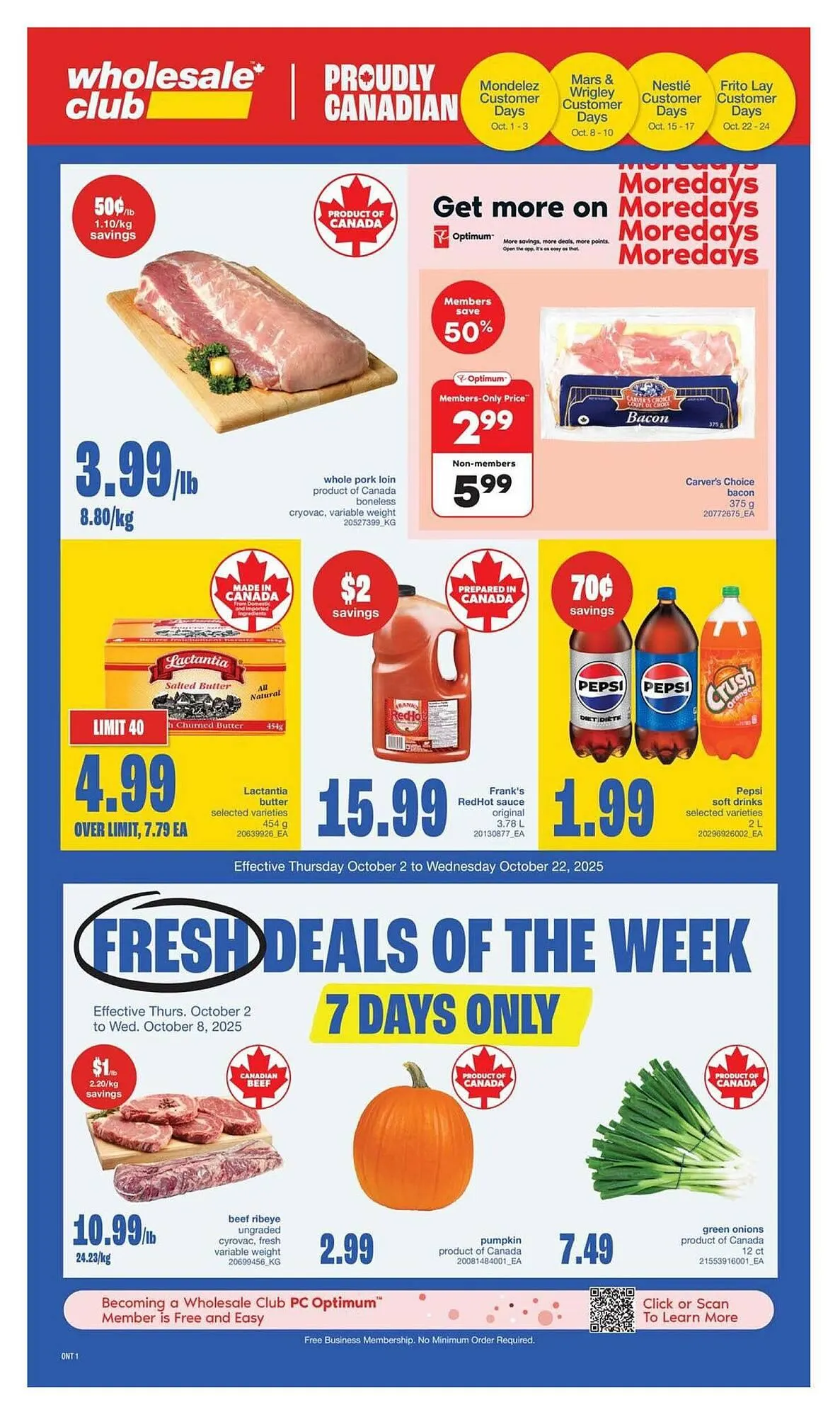 Wholesale Club flyer from October 2 to October 9 2025 - flyer page 1