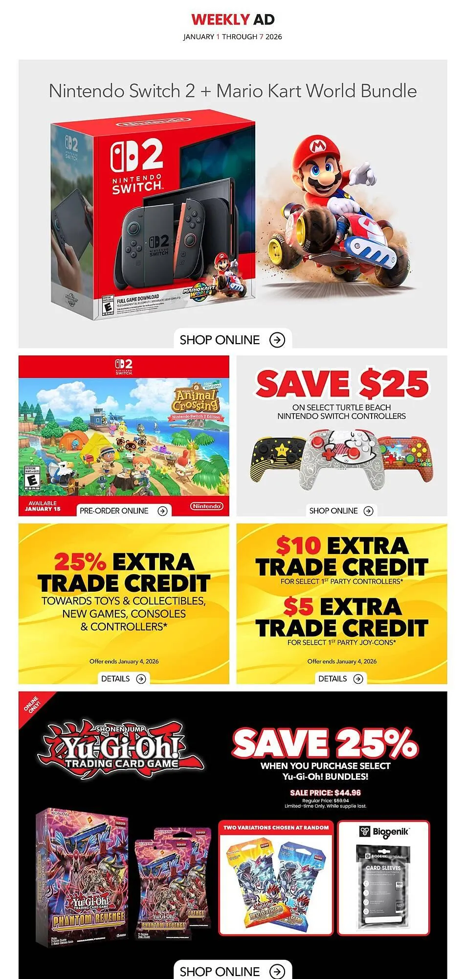 EB Games flyer from January 1 to January 7 2026 - flyer page 1