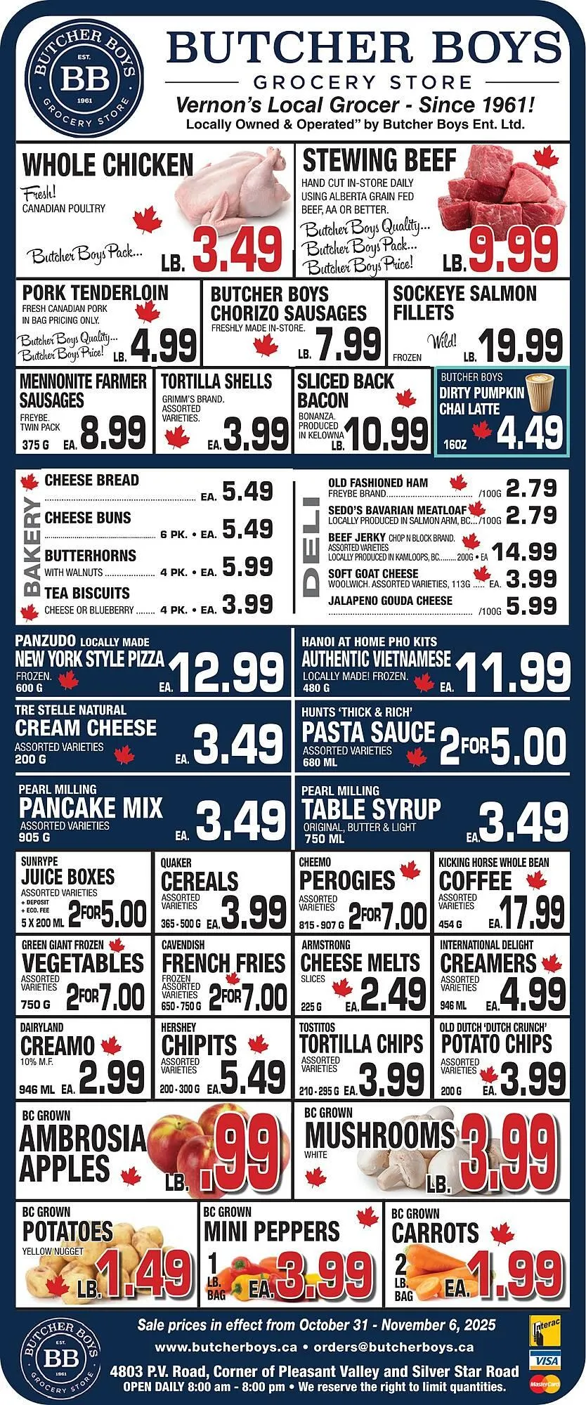 Butcher Boys flyer from October 31 to November 6 2025 - flyer page 1