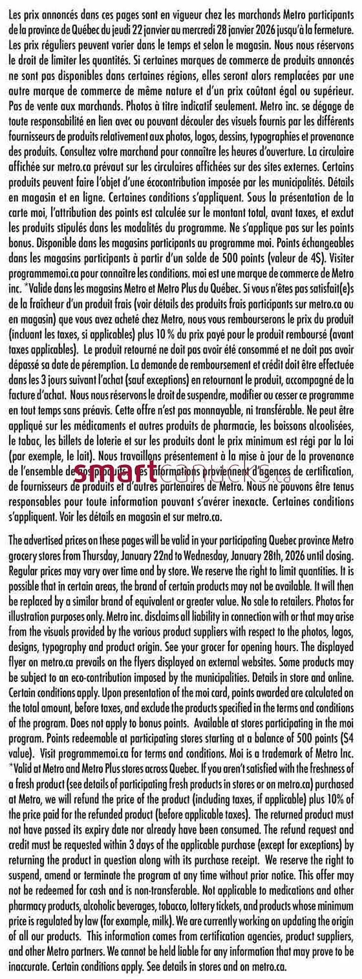 Metro flyer from January 22 to January 28 2026 - flyer page 20